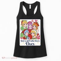 Just A Girl Who Loves Elves Anime Christmas Women's Tank Top thumb 0