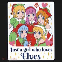 Just A Girl Who Loves Elves Anime Christmas Women's Tank Top thumb 5