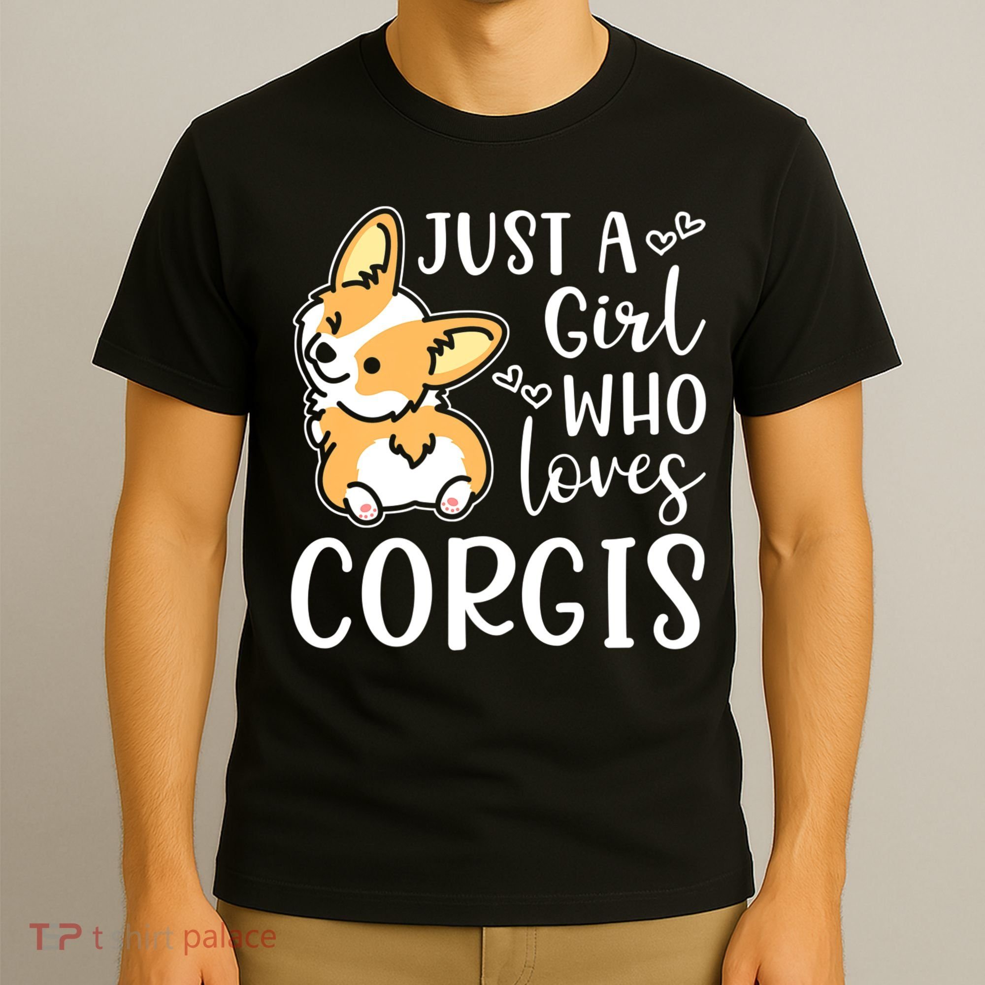 Just A Girl Who Loves Corgis Cute Corgi T-Shirt