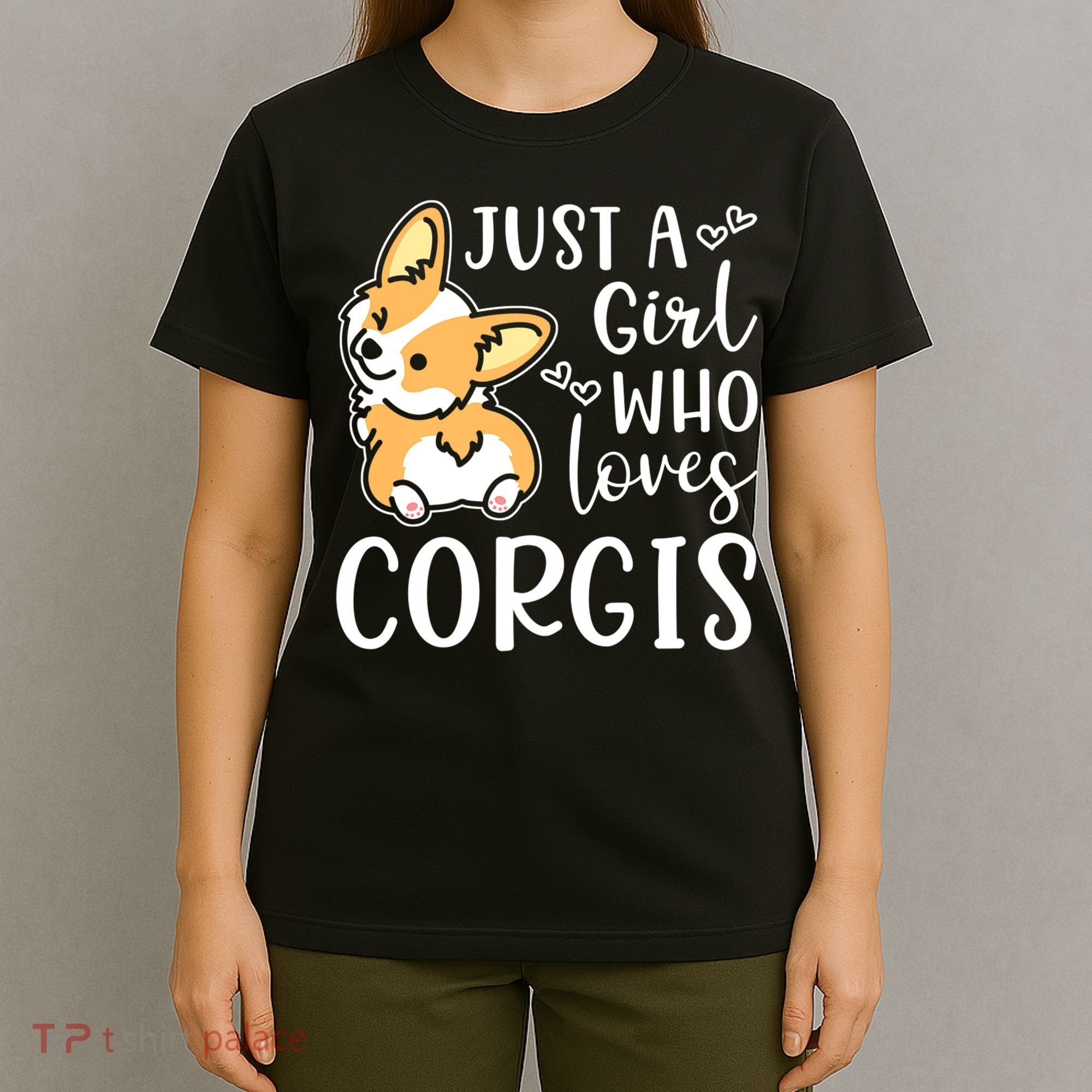 Just A Girl Who Loves Corgis Cute Corgi T-Shirt