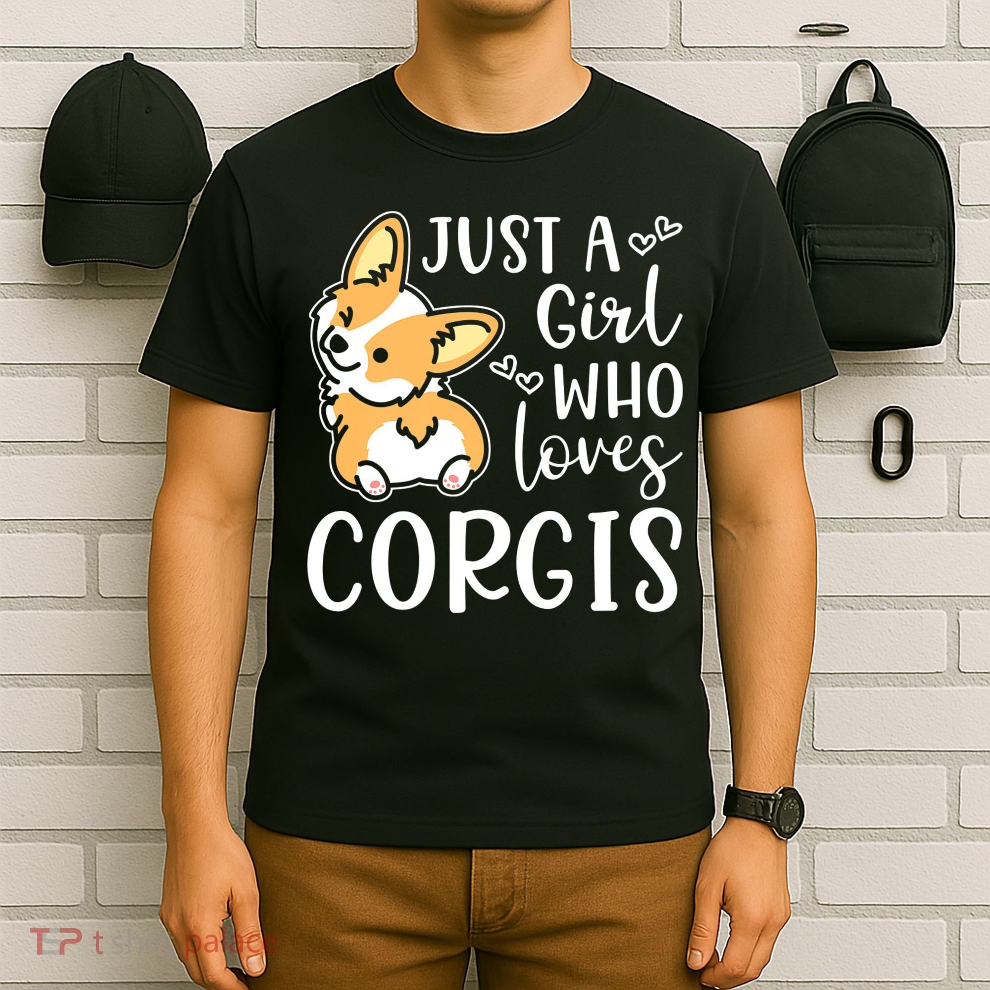 Just A Girl Who Loves Corgis Cute Corgi T-Shirt