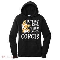 Just A Girl Who Loves Corgis Cute Corgi Women's Hoodie thumb 0