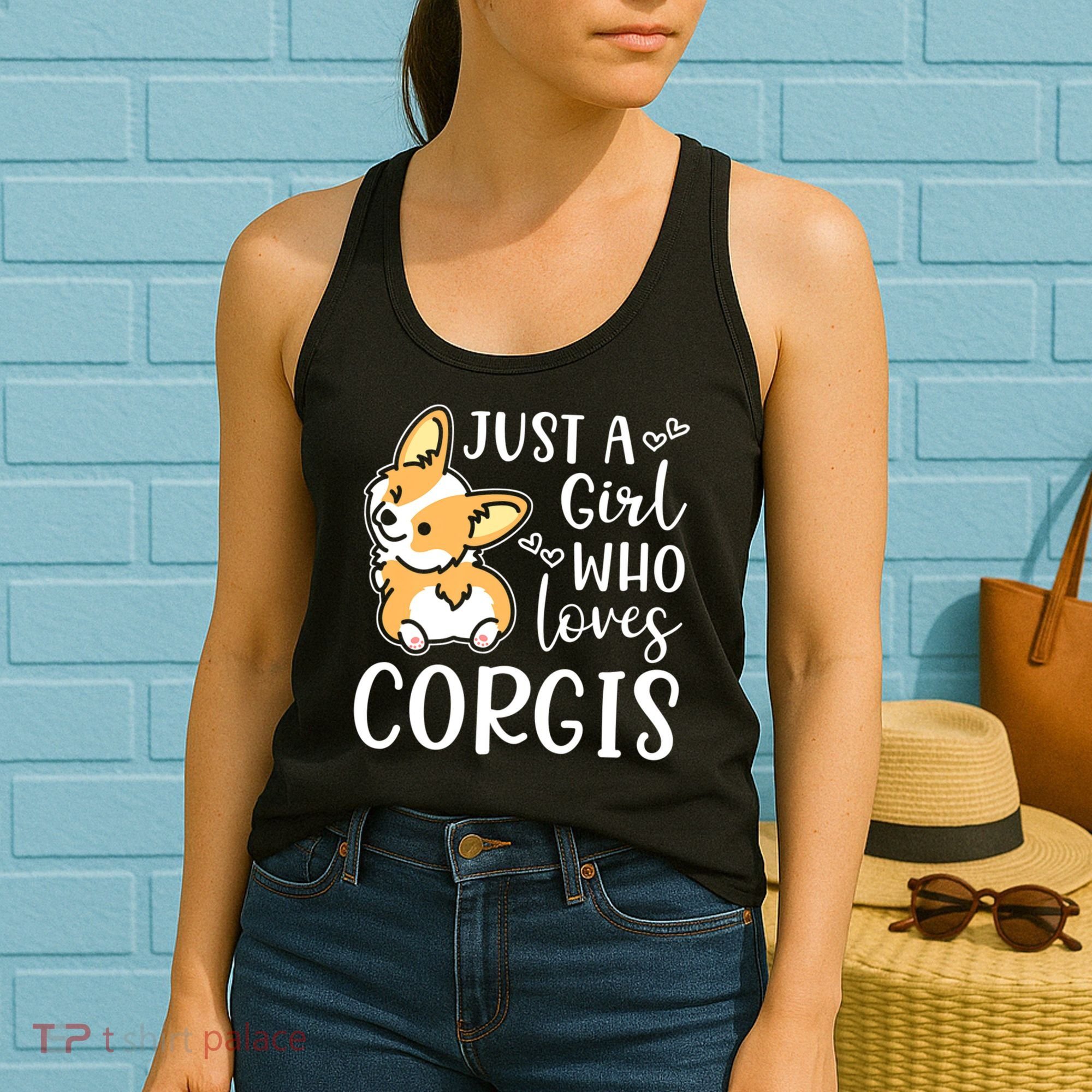 Just A Girl Who Loves Corgis Cute Corgi Women's Tank Top