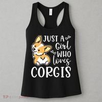 Just A Girl Who Loves Corgis Cute Corgi Women's Tank Top thumb 3