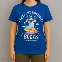 Just A Girl Who Loves Books Funny Gift For Bookworm Gift T-Shirt thumb 4