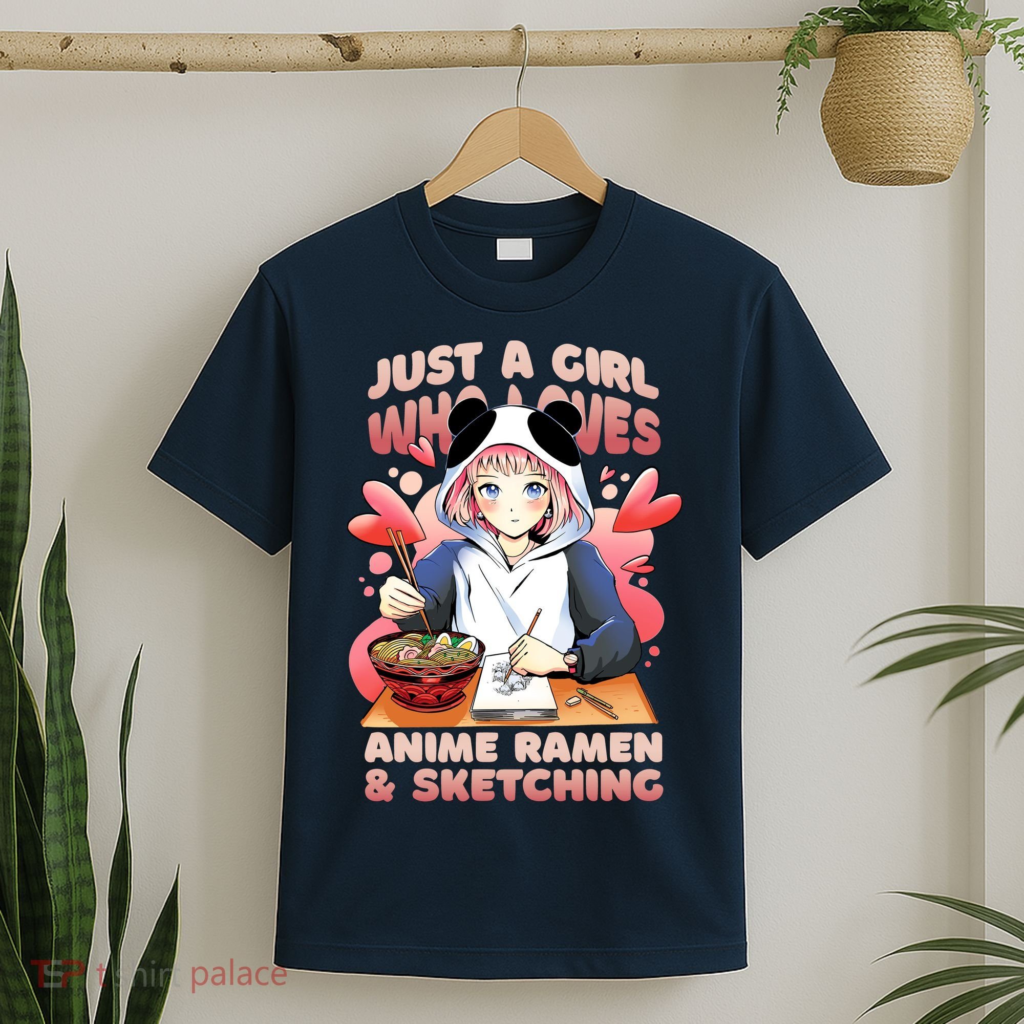 Just A Girl Who Loves Anime Ramen And Sketching T-Shirt