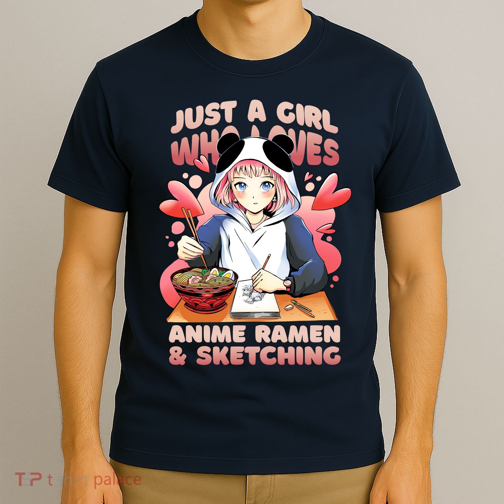 Just A Girl Who Loves Anime Ramen And Sketching T-Shirt