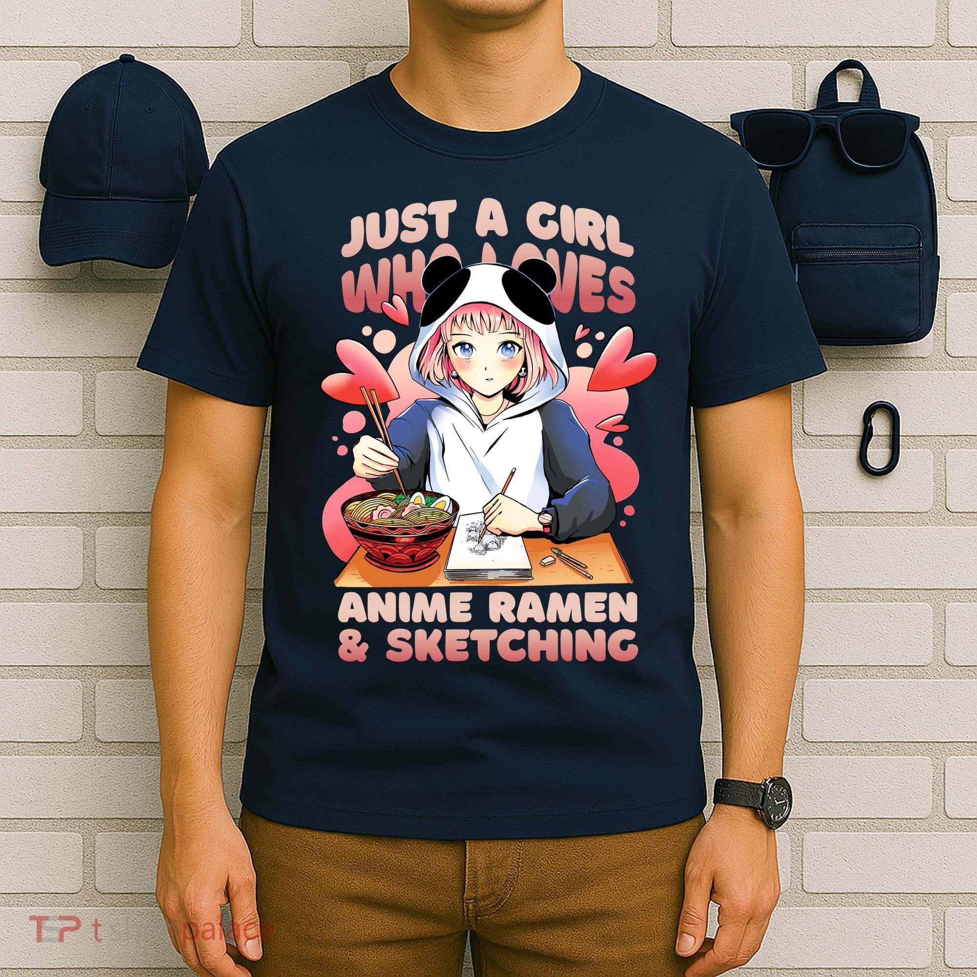 Just A Girl Who Loves Anime Ramen And Sketching T-Shirt