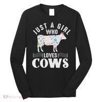 Just A Girl Who Loves Cows Long Sleeve Shirt thumb 0