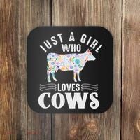Just A Girl Who Loves Cows Coaster thumb 0
