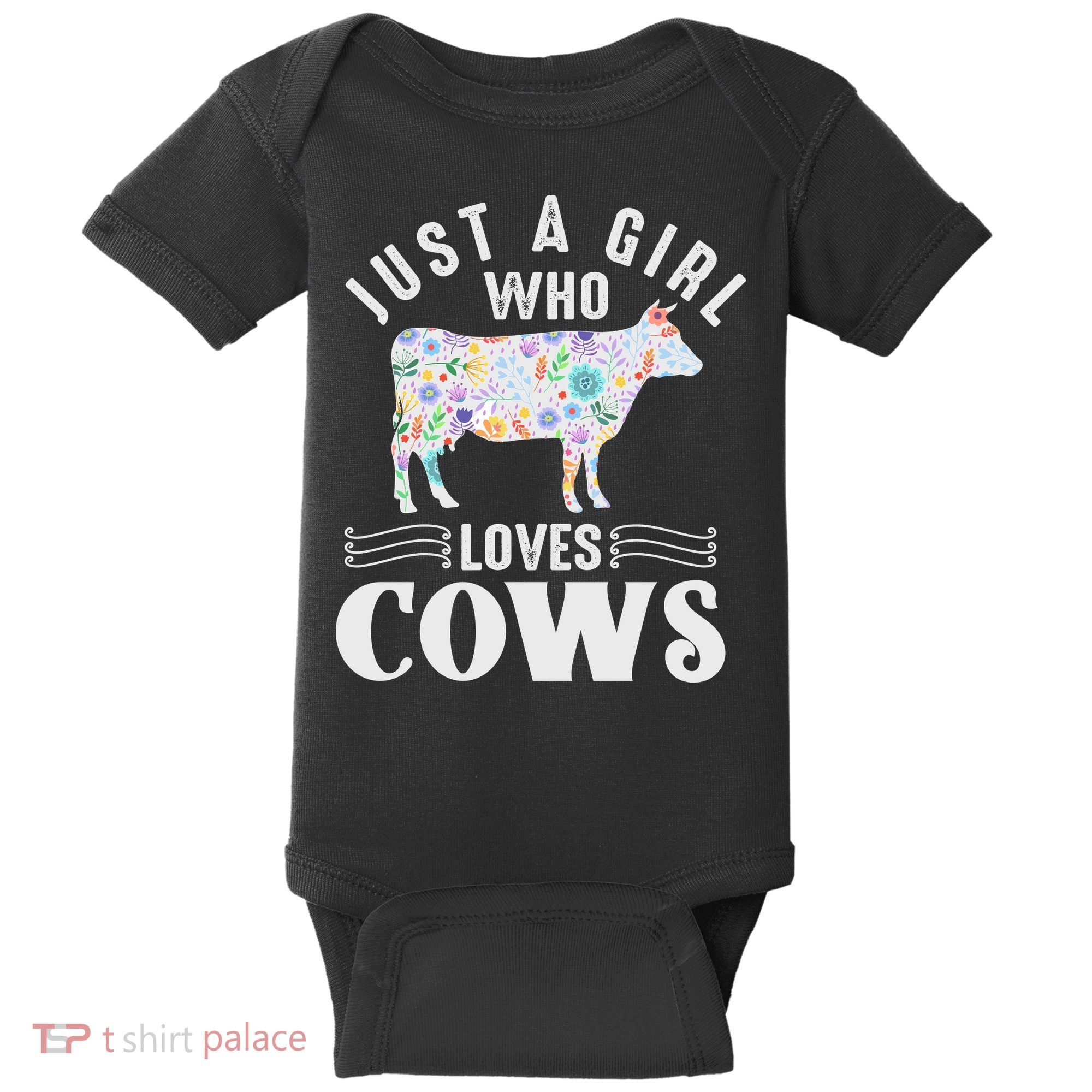 Just A Girl Who Loves Cows Baby Bodysuit