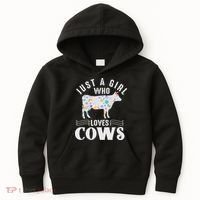 Just A Girl Who Loves Cows Kids Hoodie thumb 0