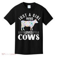 Just A Girl Who Loves Cows Kids T-Shirt thumb 0