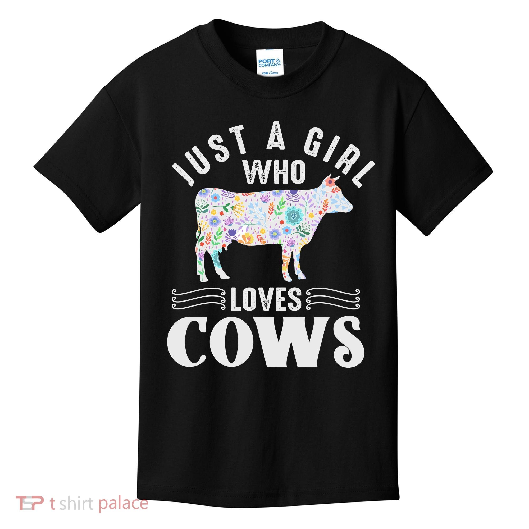 Just A Girl Who Loves Cows Kids T-Shirt