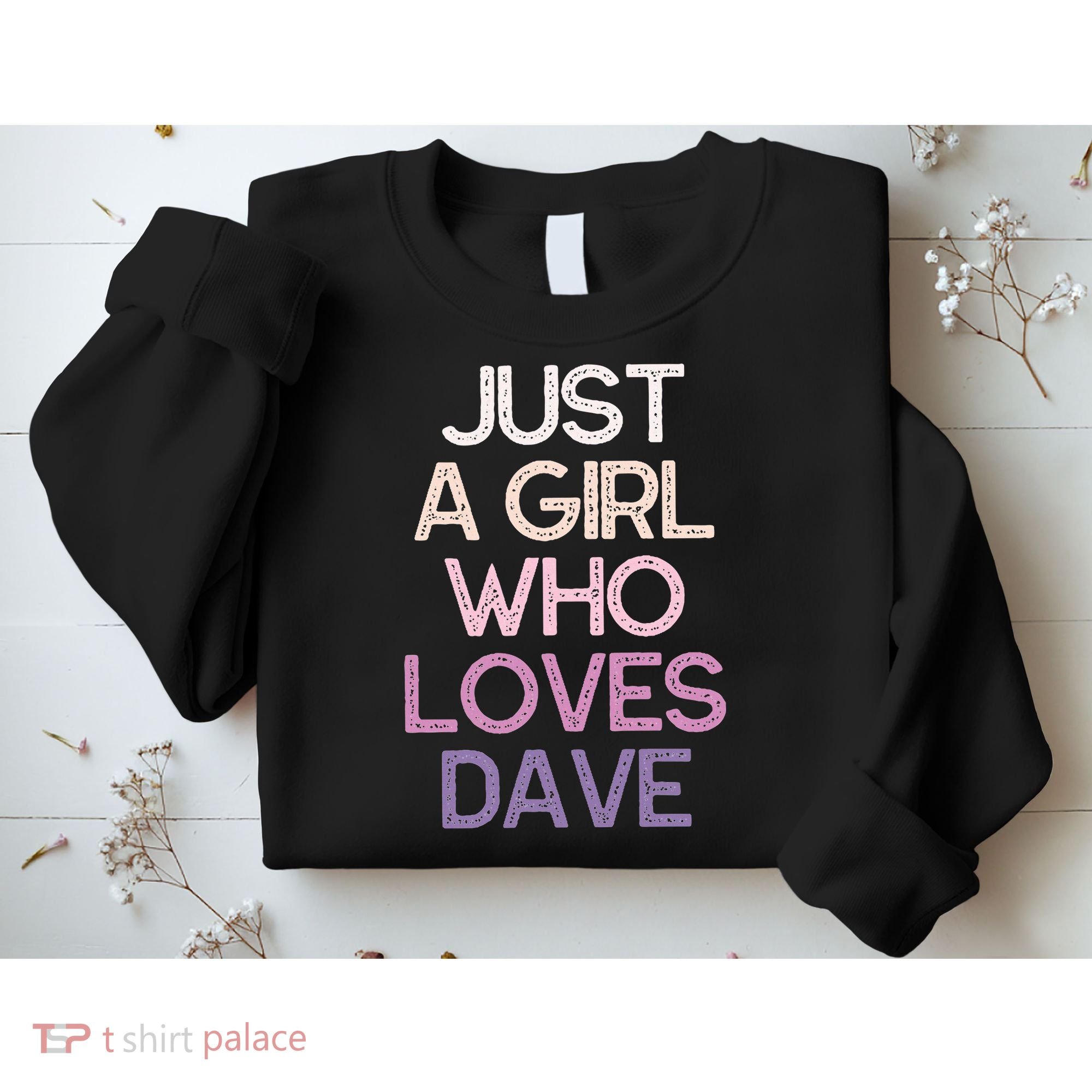 Just A Girl Who Loves Dave Name Sweatshirt