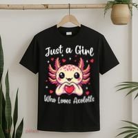 Just A Girl Who Loves Axolotls - Kawaii Axolotl Pet Lover T-Shirt thumb 2