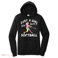 Just A Girl Who Loves Softball Women's Hoodie thumb 0