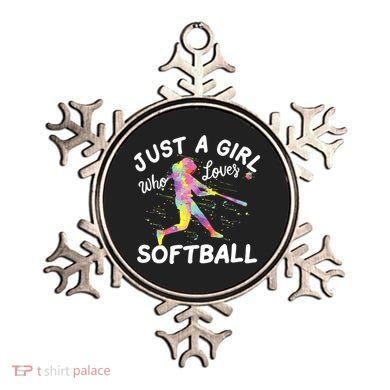Just A Girl Who Loves Softball Ornament