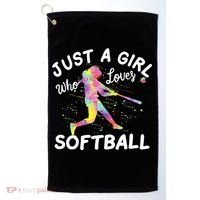 Just A Girl Who Loves Softball Golf Towel thumb 0