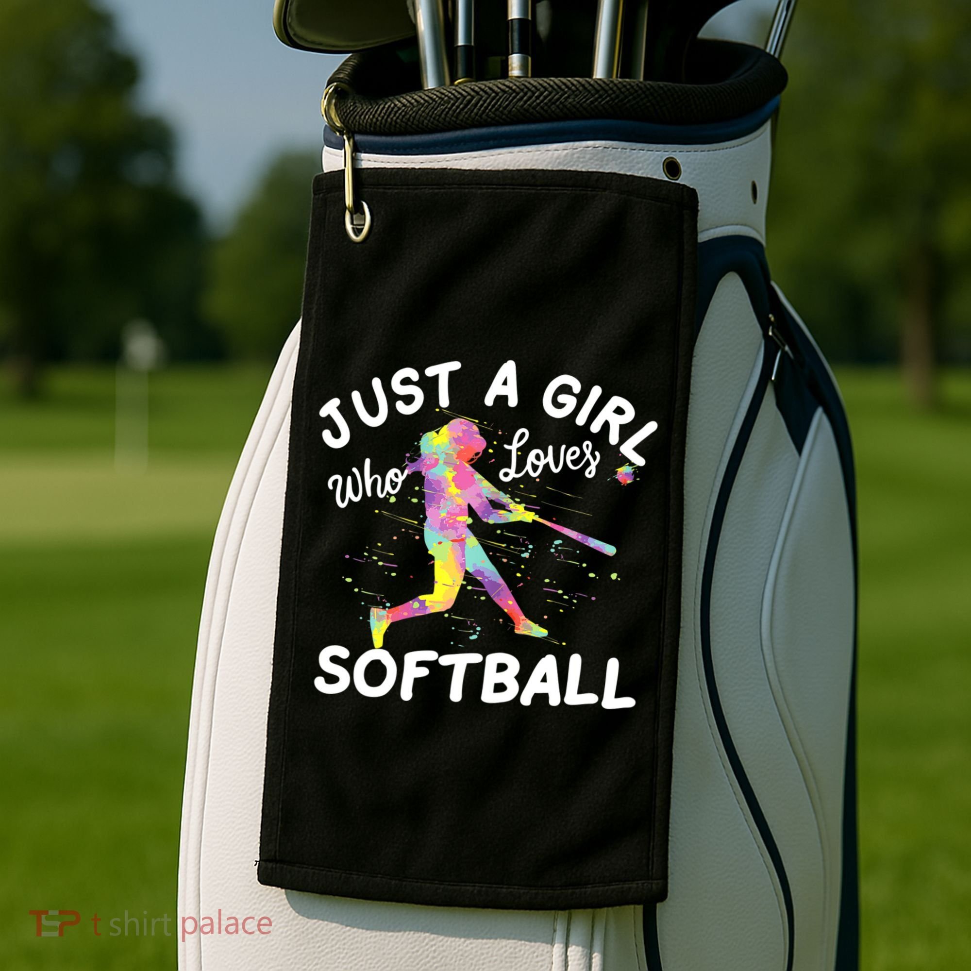 Just A Girl Who Loves Softball Golf Towel