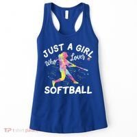 Just A Girl Who Loves Softball Women's Tank Top thumb 0