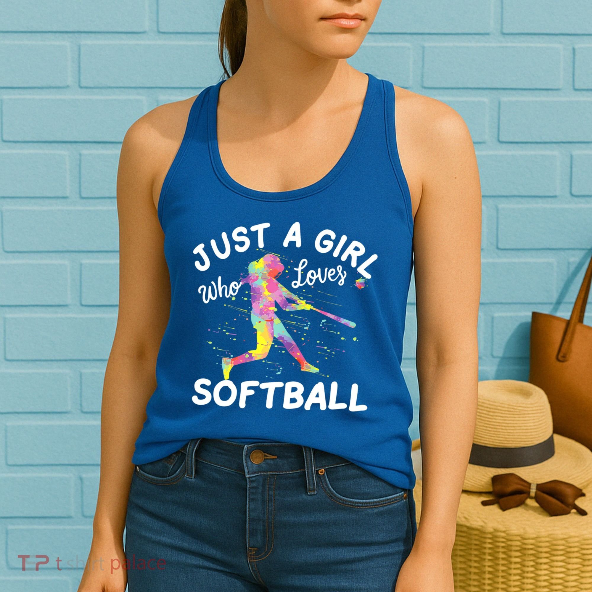 Just A Girl Who Loves Softball Women's Tank Top