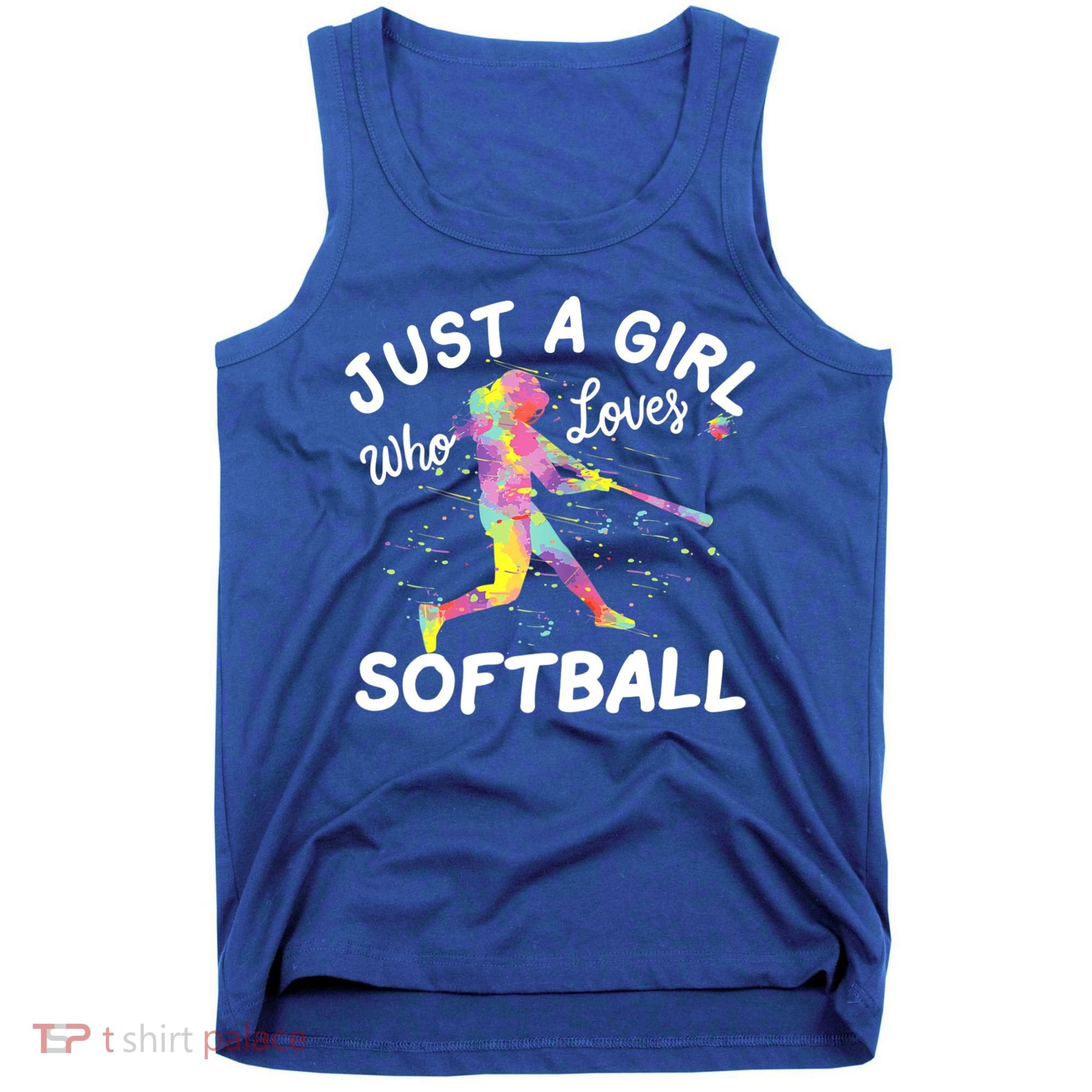 Just A Girl Who Loves Softball Tank Top