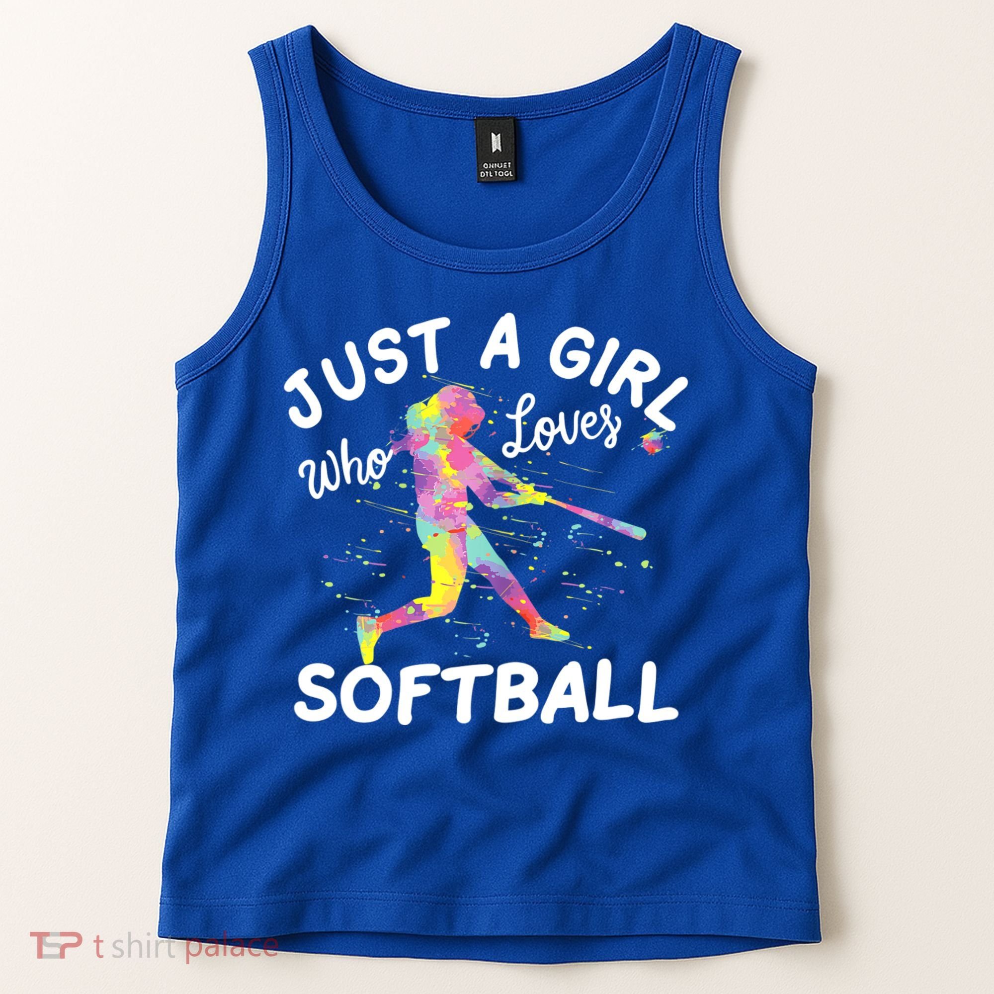 Just A Girl Who Loves Softball Tank Top