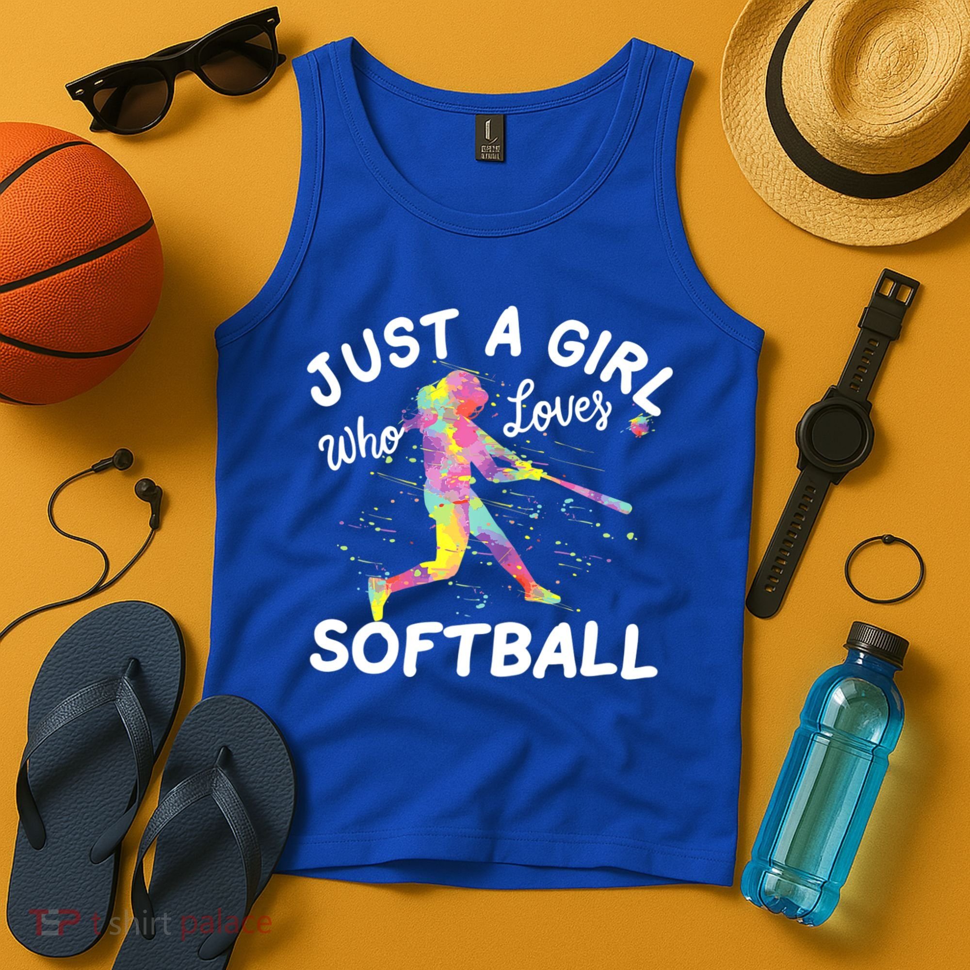 Just A Girl Who Loves Softball Tank Top