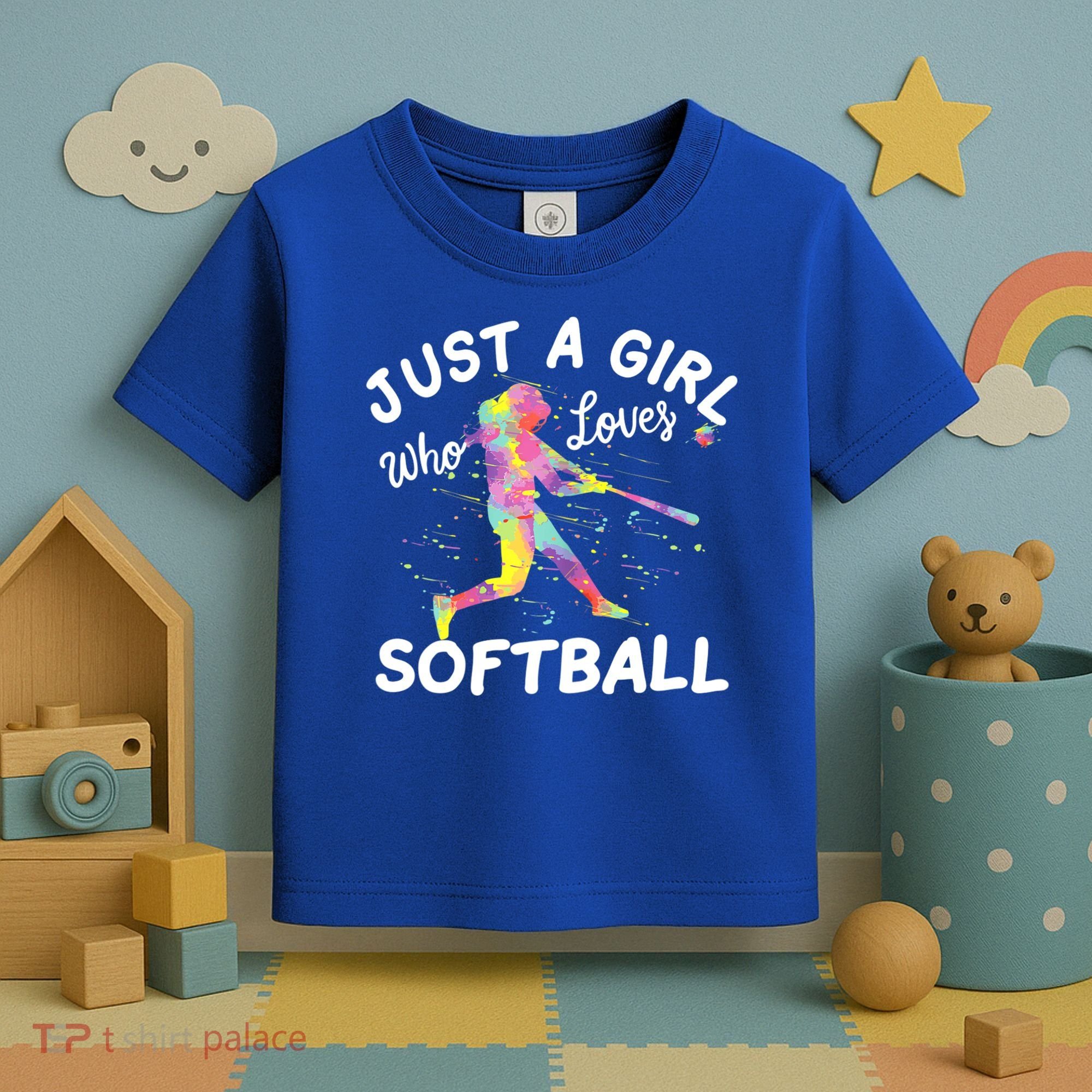 Just A Girl Who Loves Softball Toddler T-Shirt