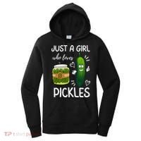 Just A Girl Who Loves Pickles Funny Vegetarian Vegan Pickle Lovers Women's Hoodie thumb 0
