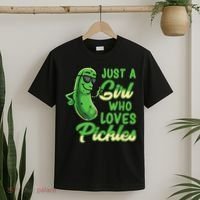 Just A Girl Who Loves Pickles Cute Pickle Girl T-Shirt thumb 2