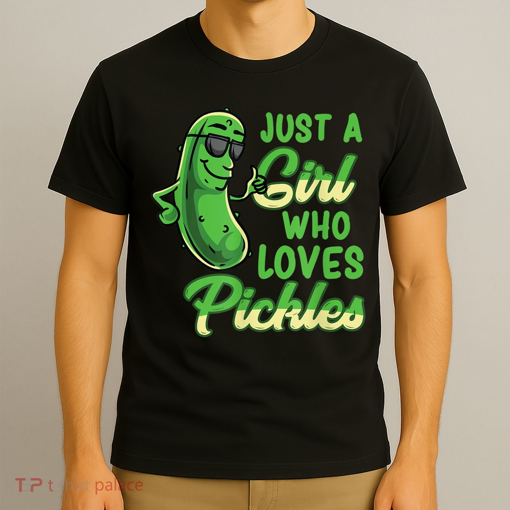Just A Girl Who Loves Pickles Cute Pickle Girl T-Shirt