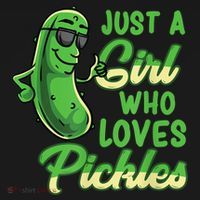 Just A Girl Who Loves Pickles Cute Pickle Girl T-Shirt thumb 7