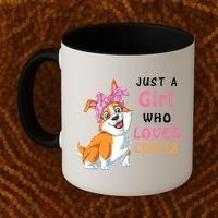 Just A Girl Who Loves Corgis Coffee Mug thumb 2
