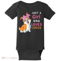 Just A Girl Who Loves Corgis Baby Bodysuit thumb 0