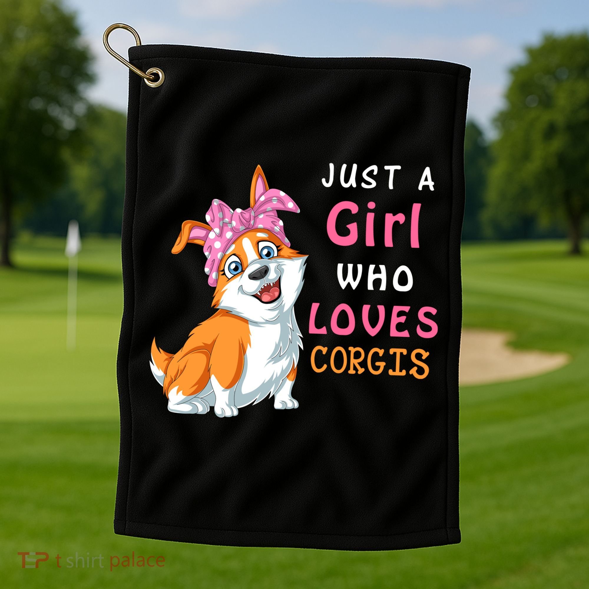 Just A Girl Who Loves Corgis Golf Towel