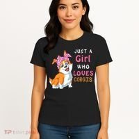 Just A Girl Who Loves Corgis Women's T-Shirt thumb 4