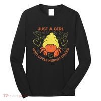 Just A Girl Who Loves Hermit Crabs Cute Hermit Crab Lover Long Sleeve Shirt thumb 0