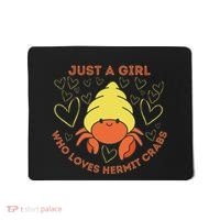 Just A Girl Who Loves Hermit Crabs Cute Hermit Crab Lover Mousepad thumb 0