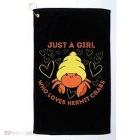 Just A Girl Who Loves Hermit Crabs Cute Hermit Crab Lover Golf Towel thumb 0