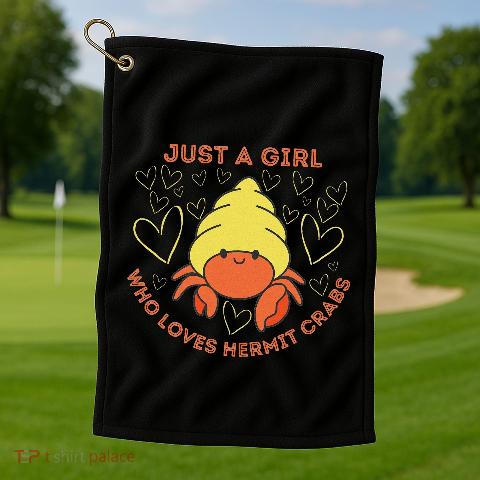 Just A Girl Who Loves Hermit Crabs Cute Hermit Crab Lover Golf Towel