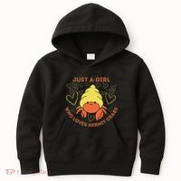Just A Girl Who Loves Hermit Crabs Cute Hermit Crab Lover Kids Hoodie thumb 0