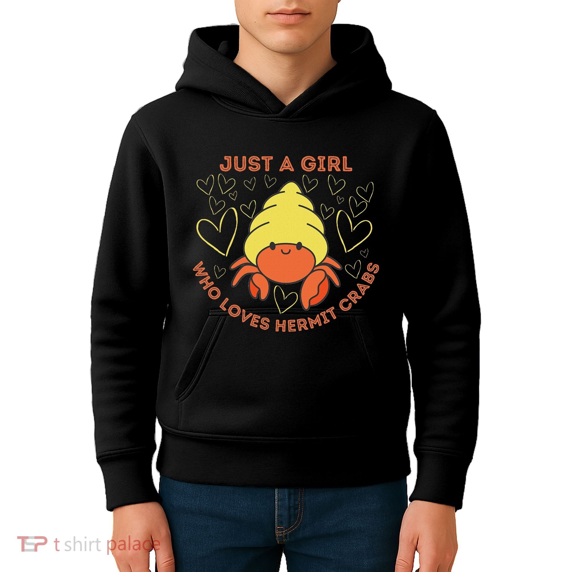 Just A Girl Who Loves Hermit Crabs Cute Hermit Crab Lover Kids Hoodie