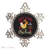 Just A Girl Who Loves Chickens Cool Gift Ornament thumb 0