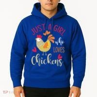Just A Girl Who Loves Chickens Cool Gift Hoodie thumb 2