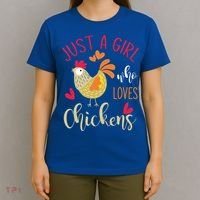 Just A Girl Who Loves Chickens Cool Gift T-Shirt thumb 4