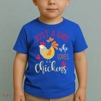 Just A Girl Who Loves Chickens Cool Gift Toddler T-Shirt thumb 2