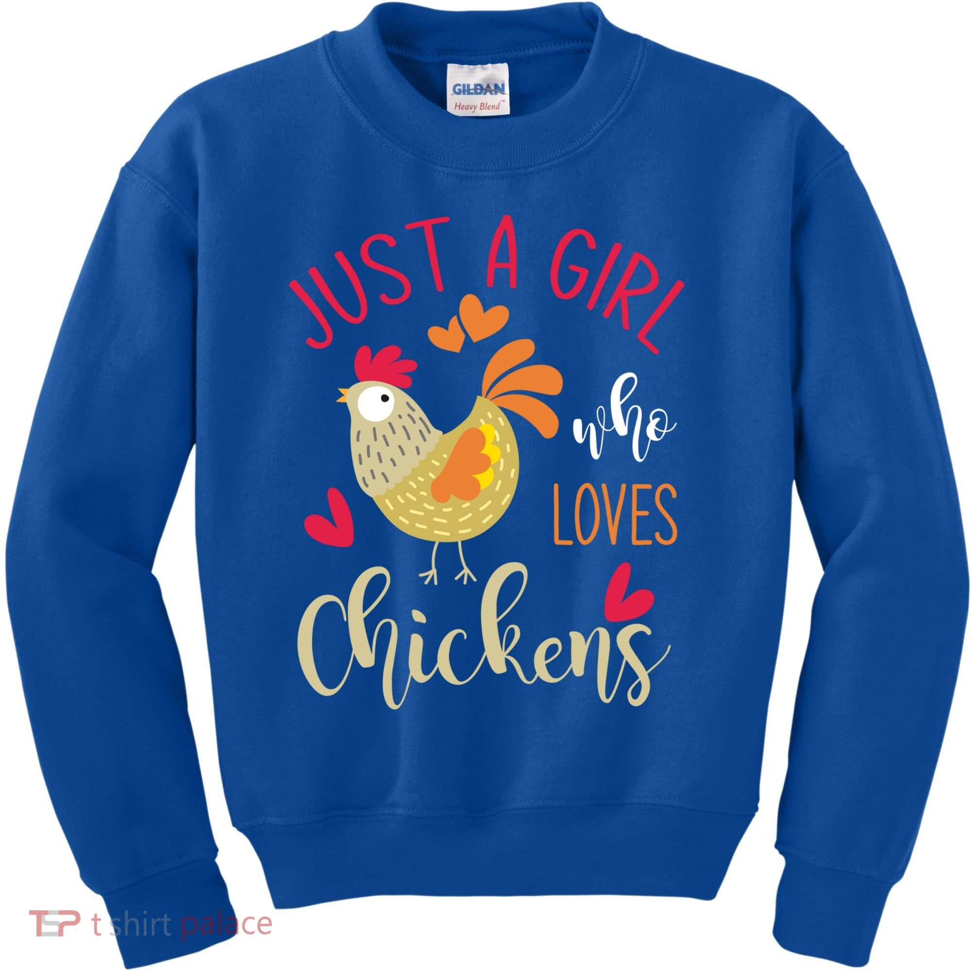 Just A Girl Who Loves Chickens Cool Gift Kids Sweatshirt