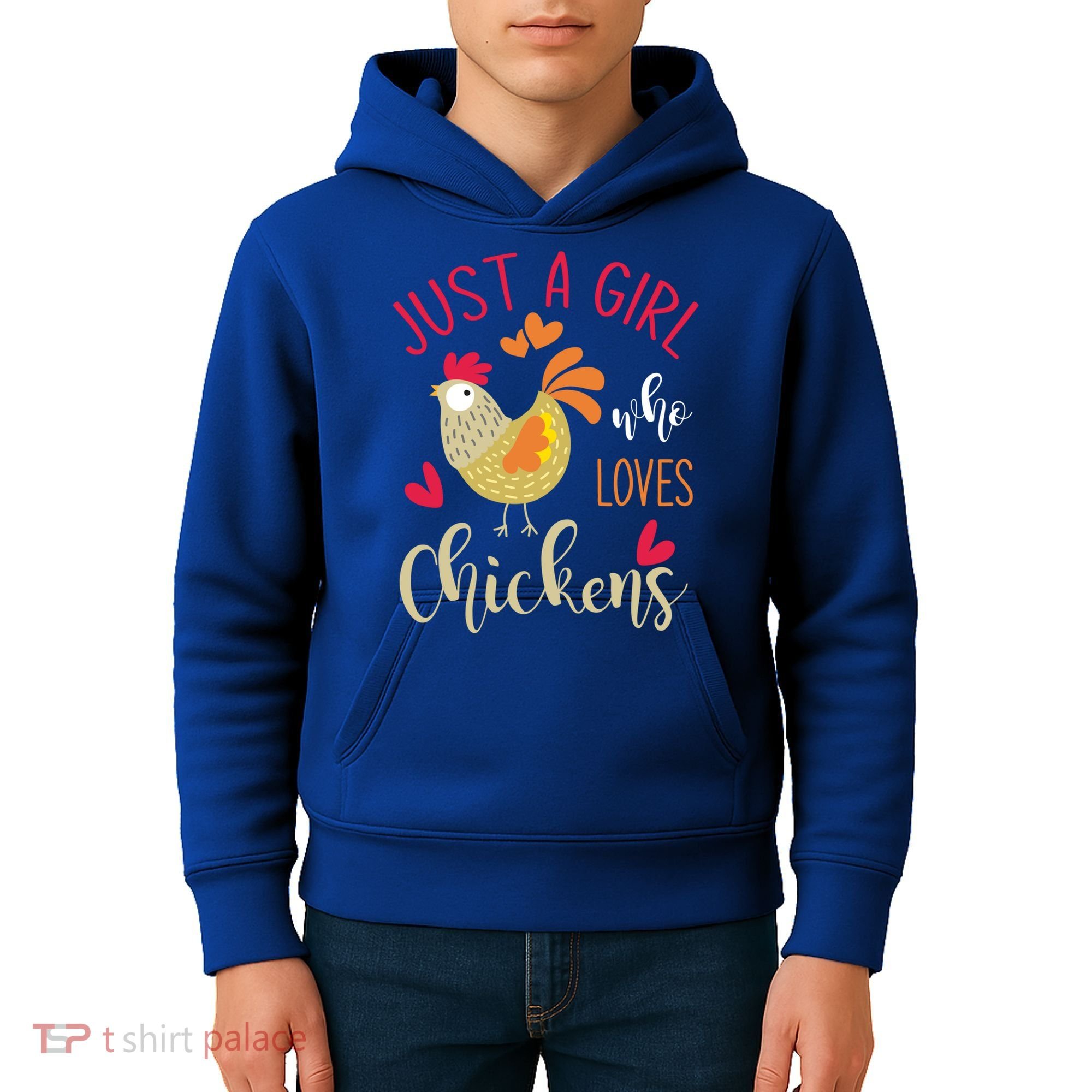 Just A Girl Who Loves Chickens Cool Gift Kids Hoodie